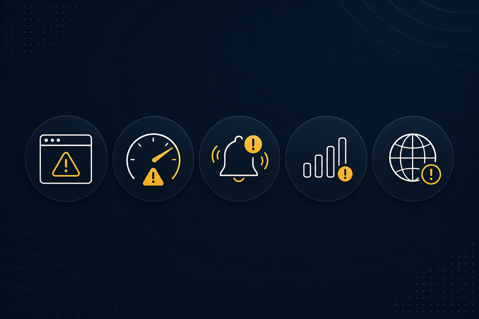 Warning signs indicating a website needs uptime monitoring