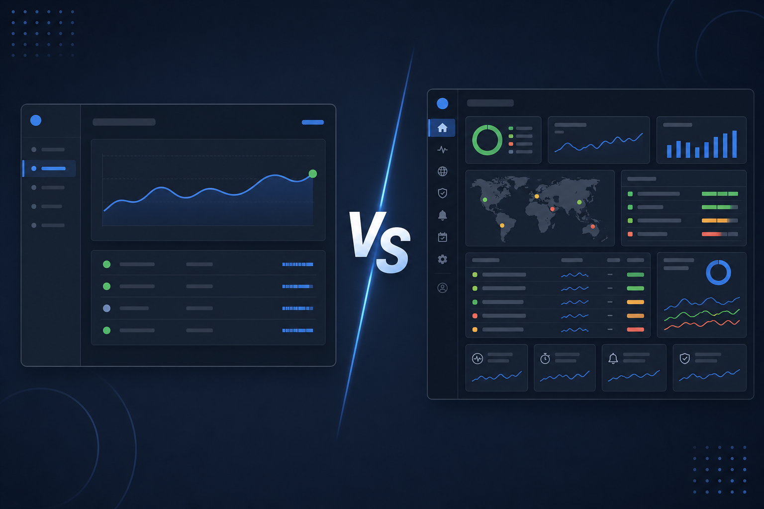 Side-by-side comparison of Monitoristic and StatusCake for uptime monitoring